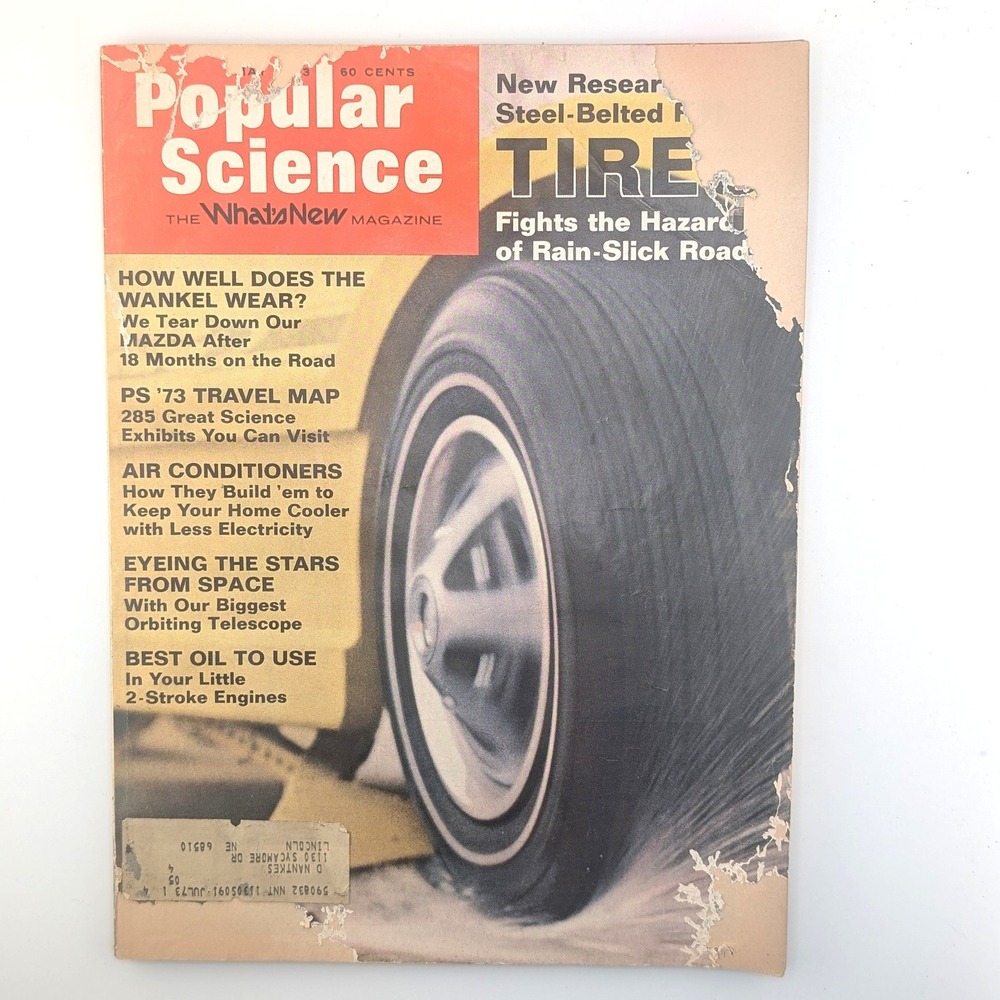 Popular Science June 1973 Vintage Mazda Wankel Engine Skylab Marlboro Ad
